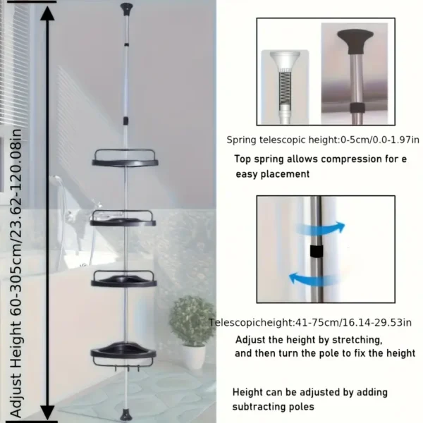 REPISA ESQUINERA ADAPTABLE PARA BAÑO