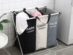 CESTA TRIPLE PARA SEPARAR ROPA SUCIA