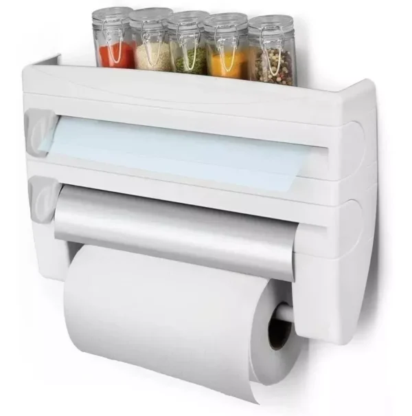DISPENSADOR 3 EN 1 -2 DISPENSADOR PAPELES COCINA X 3 CON REPISA