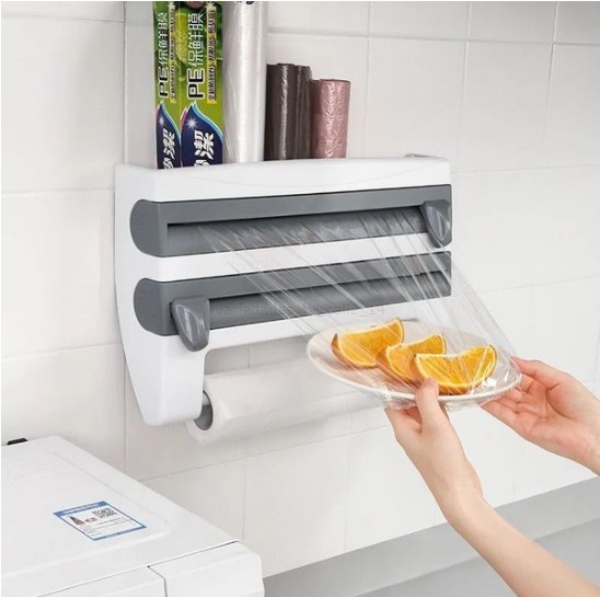 DISPENSADOR PAPEL 3 DISPENSADOR PAPELES COCINA X 3 CON REPISA