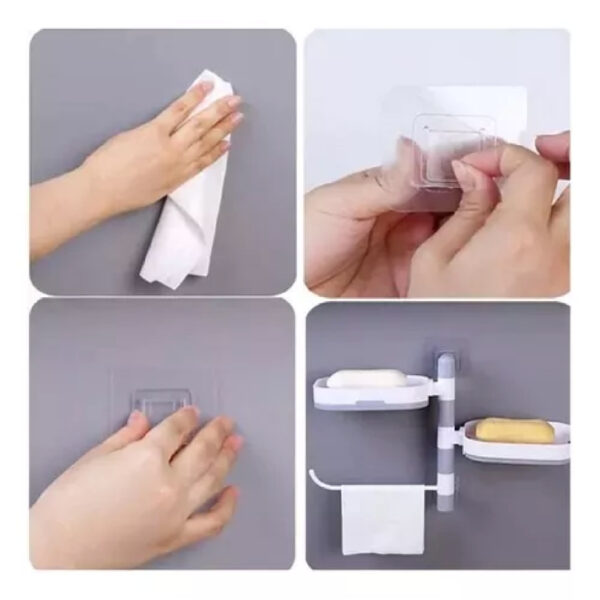 JABONERA 3 NIVELES GIRATORIOS CON TOALLERO