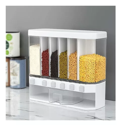 ORGANIZADOR DISPENSADOR DE GRANOS DISPENSADOR GRANOS X 6 COMPARTIMIENTOS