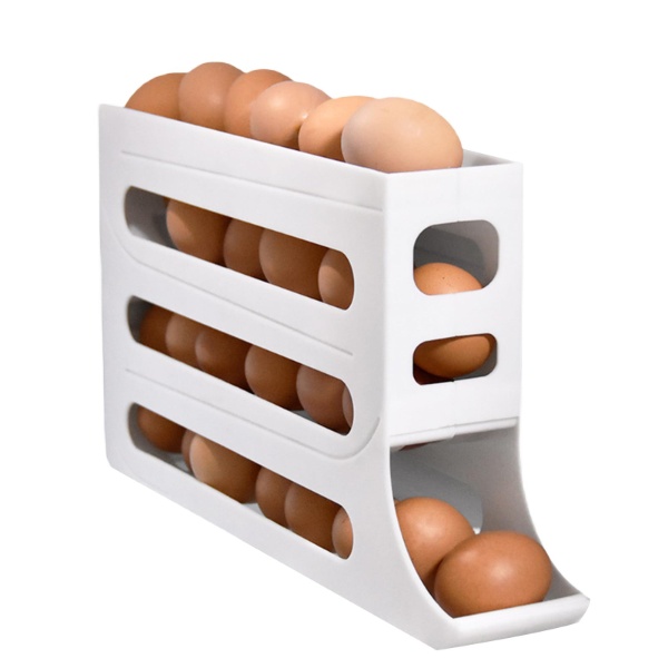 ORGANIZADOR HUEVOS 4 NIVELES DISPENSADOR DE HUEVOS X 30