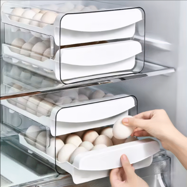 ORGANIZADOR HUEVOS X 32.1 DISPENSADOR DE HUEVOS CAJONERA DESLIZANTE Y APILABLE