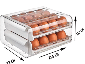 ORGANIZADOR HUEVOS X 32.3 DISPENSADOR DE HUEVOS CAJONERA DESLIZANTE Y APILABLE