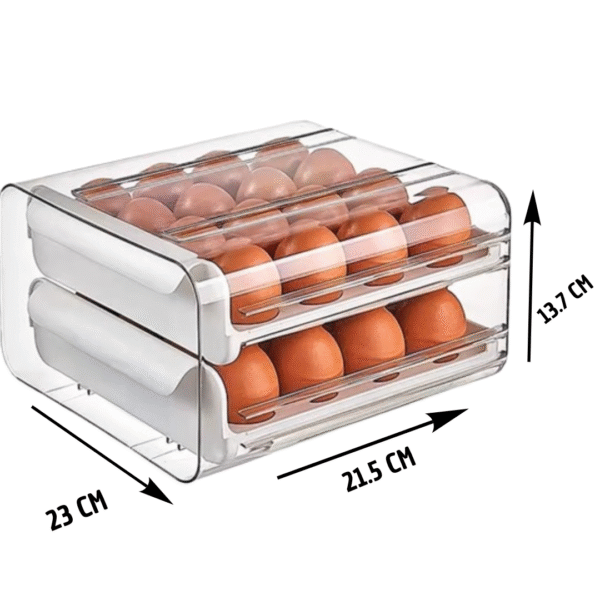 ORGANIZADOR HUEVOS X 32.3 DISPENSADOR DE HUEVOS CAJONERA DESLIZANTE Y APILABLE