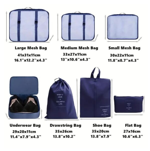 ORGANIZADOR DE MALETA VIAJE X 11 ACCESORIOS