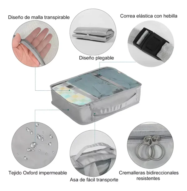 ORGANIZADOR DE MALETA VIAJE X 11 ACCESORIOS