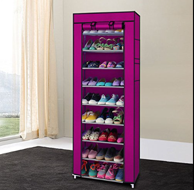 ORGANIZADOR ZAPATOS 9 NIVELES CON FORRO