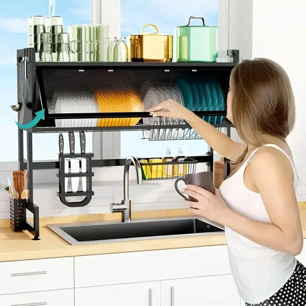 PLATERO ESCURRIDOR CON VITRINA