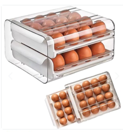 organizador huevos nevera x 32 DISPENSADOR DE HUEVOS CAJONERA DESLIZANTE Y APILABLE